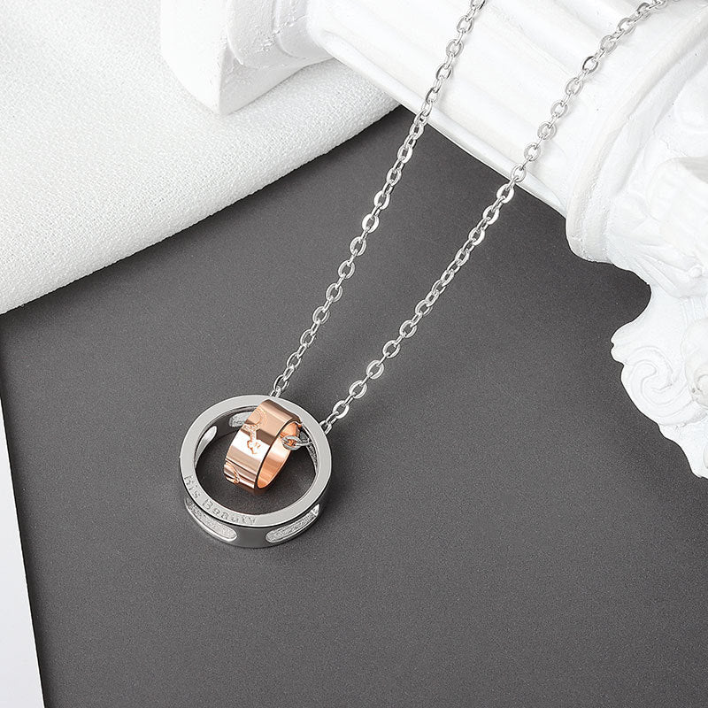 Couple Necklace A Pair Of Creative Couple Necklace Niche Design Cold Wind