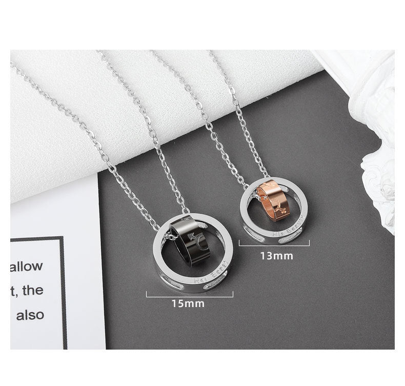 Couple Necklace A Pair Of Creative Couple Necklace Niche Design Cold Wind