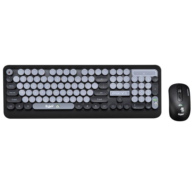Happy Duck wireless keyboard and mouse set retro