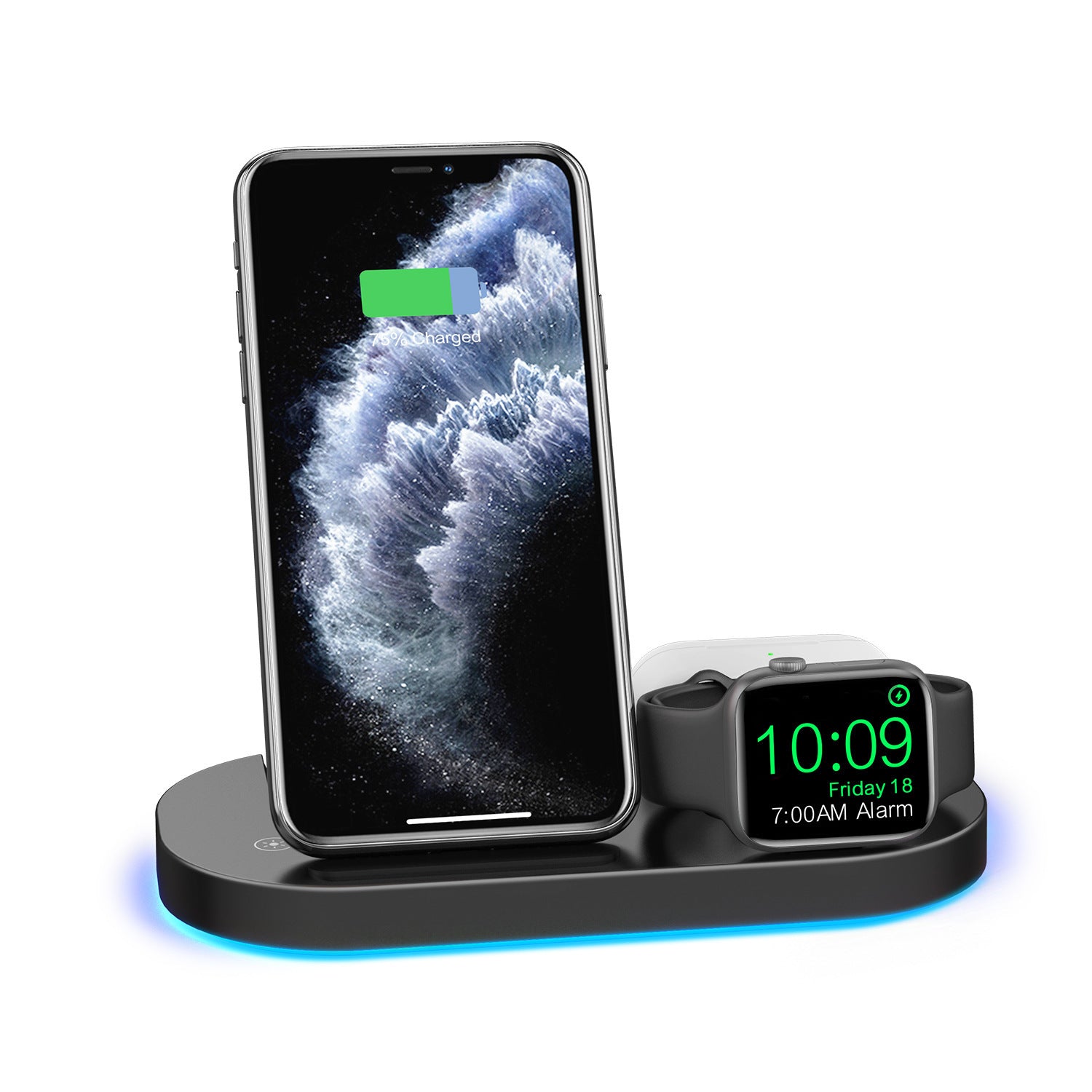 The New 15W Multifunctional Three-In-One Wireless Charger Folding Stand Is Suitable For Mobile Phone Watch Headset