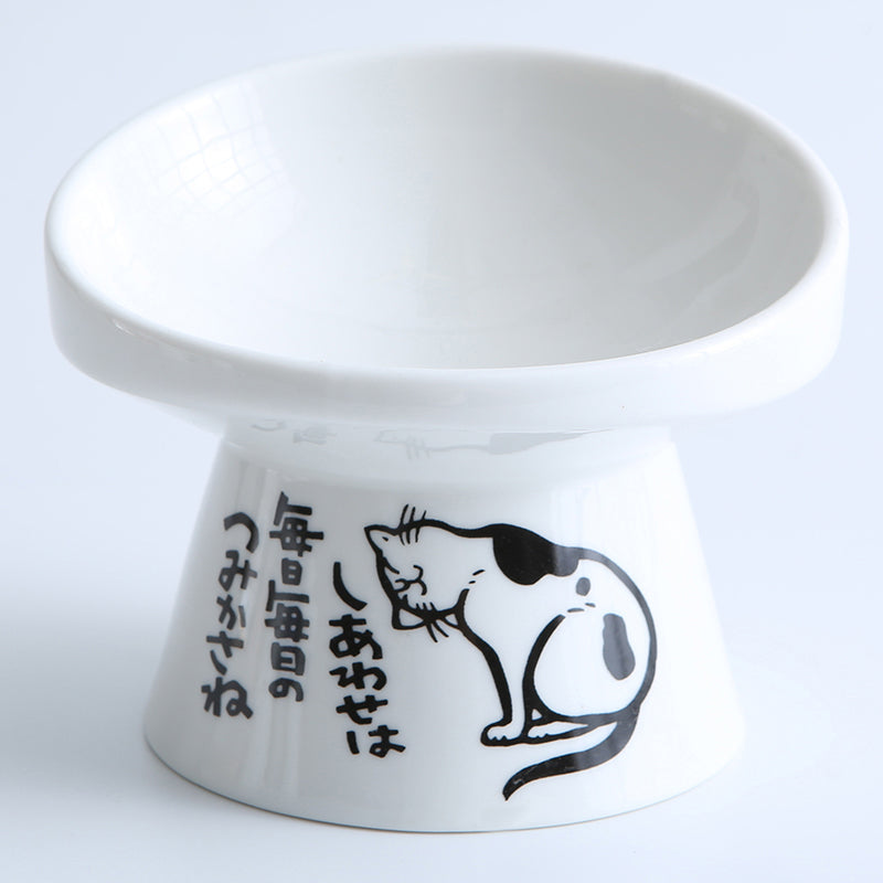 High-foot Oblique Mouth Anti-overturning Dog Food Rice Bowl Water Bowl Pet Supplies