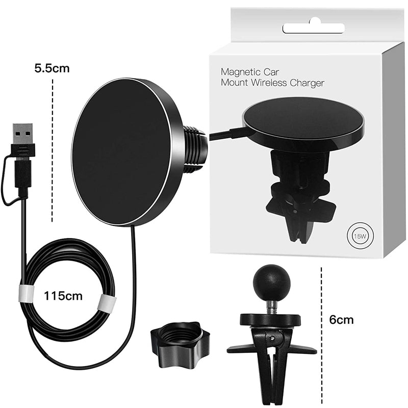 Chargeur magnétique sans fil de voiture 15W
