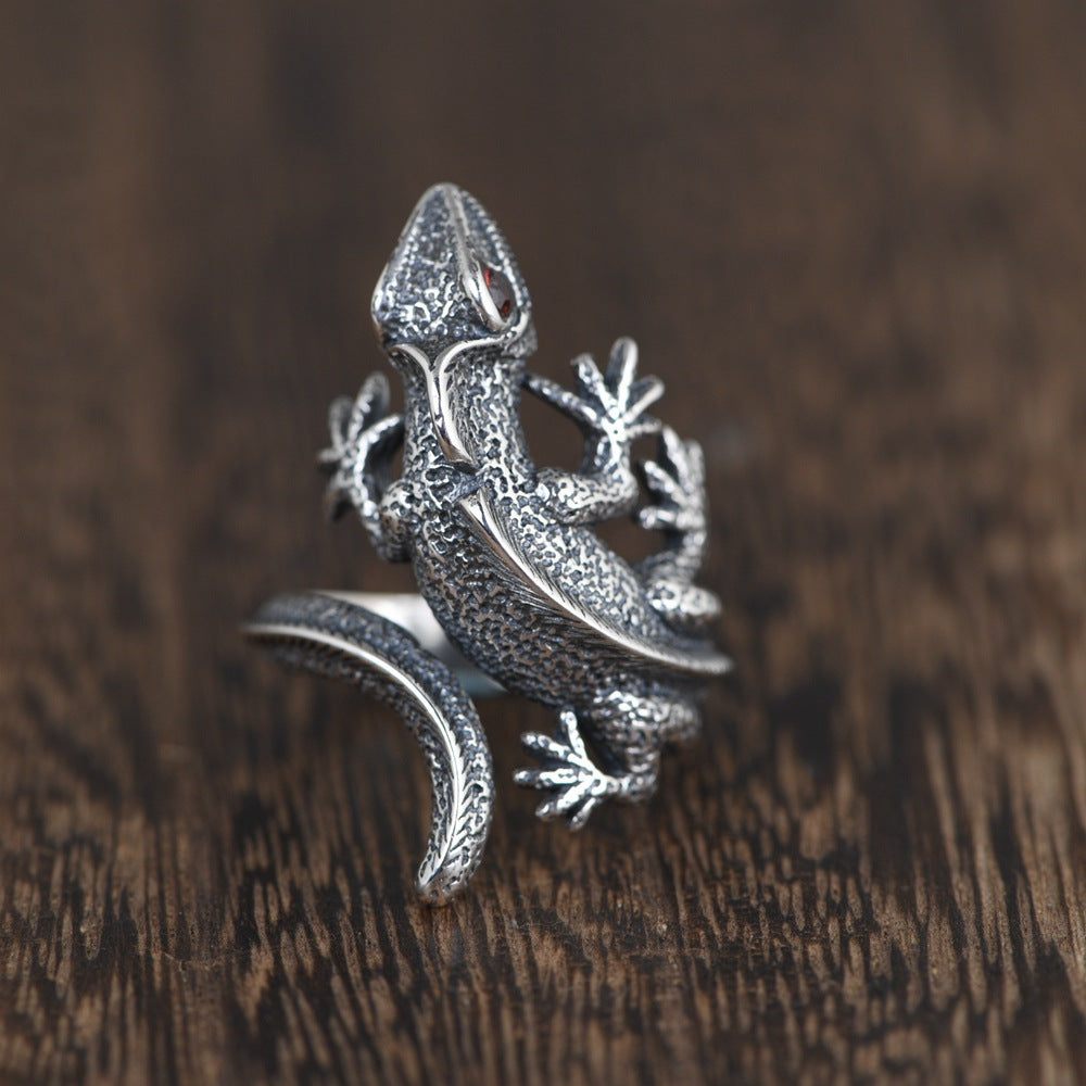 Silver Vintage Thai Silver Craft Ring Wholesale Cross-Border