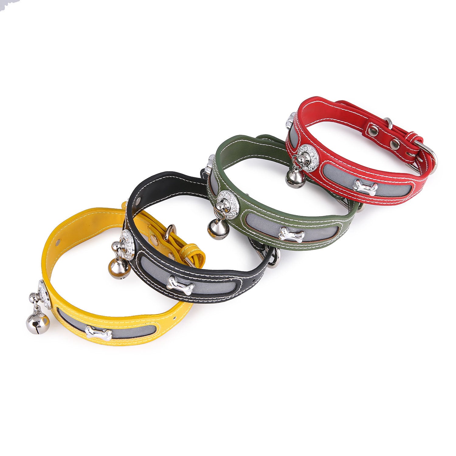 Recommander de nouveaux colliers personnalisés réfléchissants en os de marque pour chats et chiens