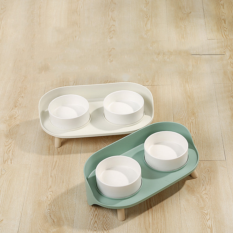 Gamelle en céramique pour chat, protège les vertèbres cervicales, double gamelle pour nourriture, gamelle pour chat, gamelle pour chien, produits pour animaux de compagnie