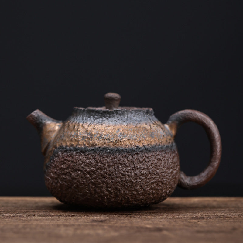 Retro Stoneware Teapot Stone Handmade Ceramic Kettle Chinese Tea Ceremony Supplies