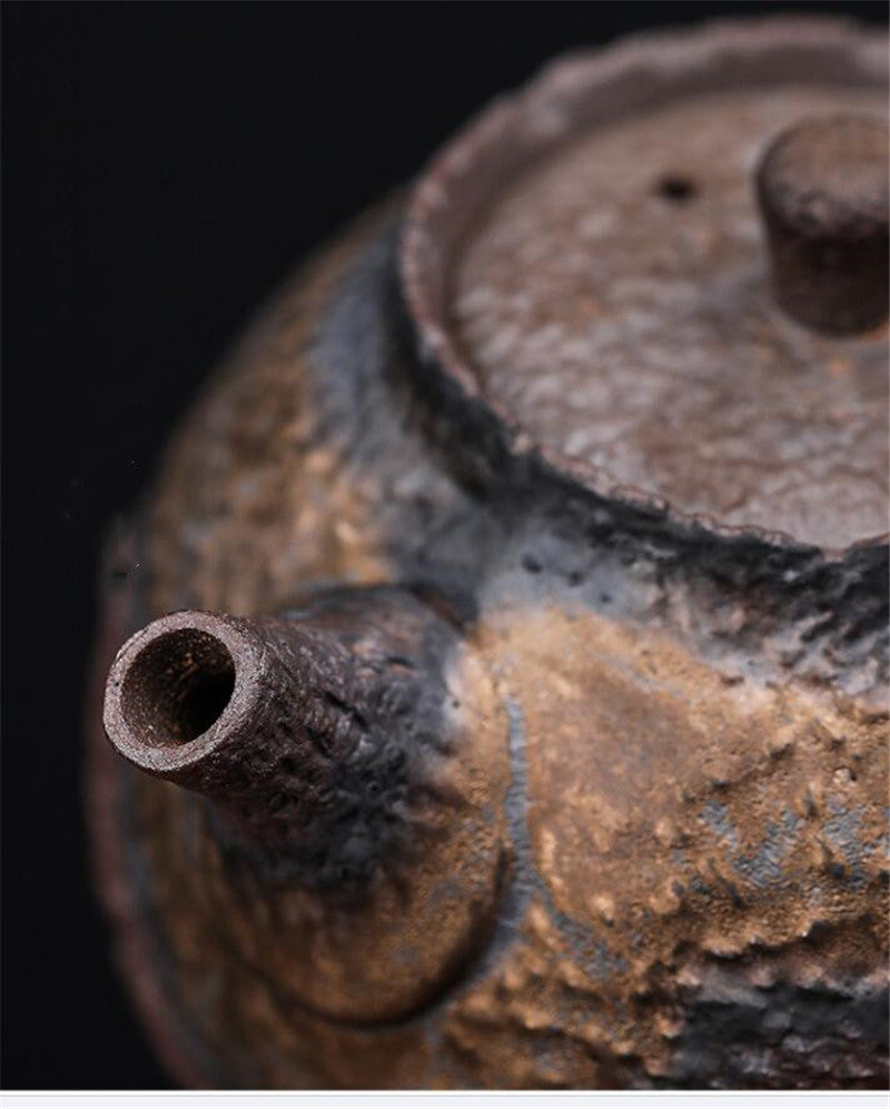 Retro Stoneware Teapot Stone Handmade Ceramic Kettle Chinese Tea Ceremony Supplies