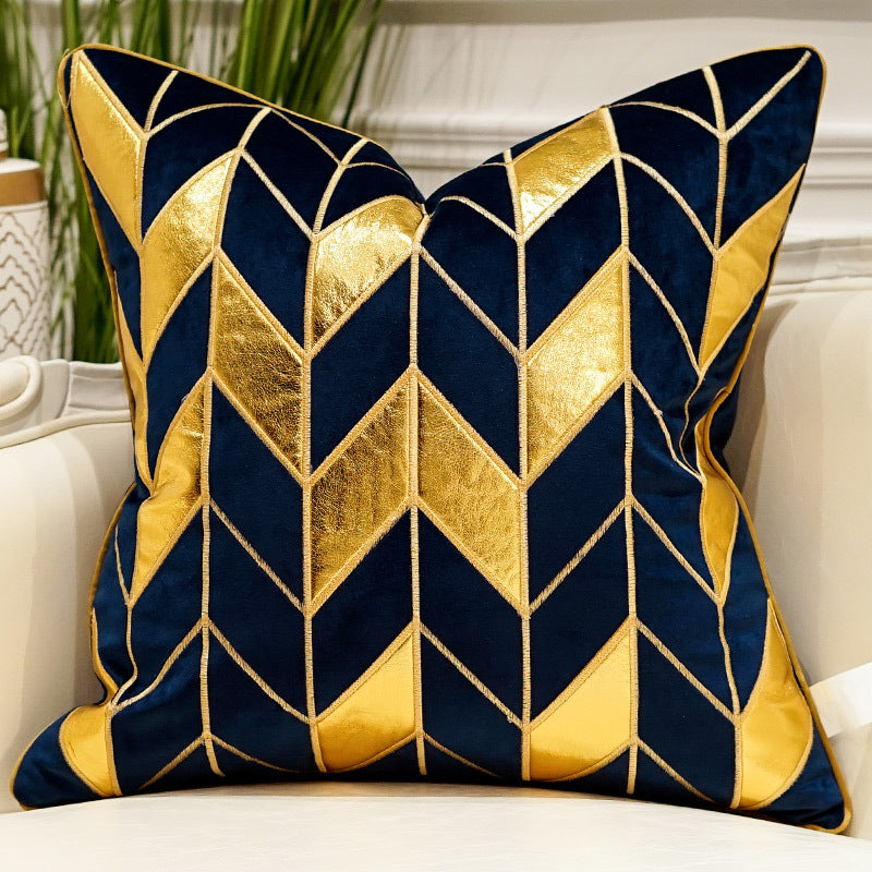 Coussin décoratif brodé pour canapé de luxe léger et moderne