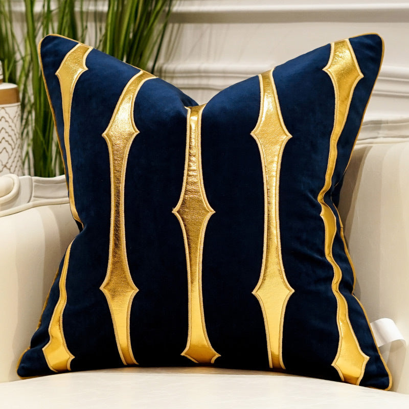 Coussin décoratif brodé pour canapé de luxe léger et moderne