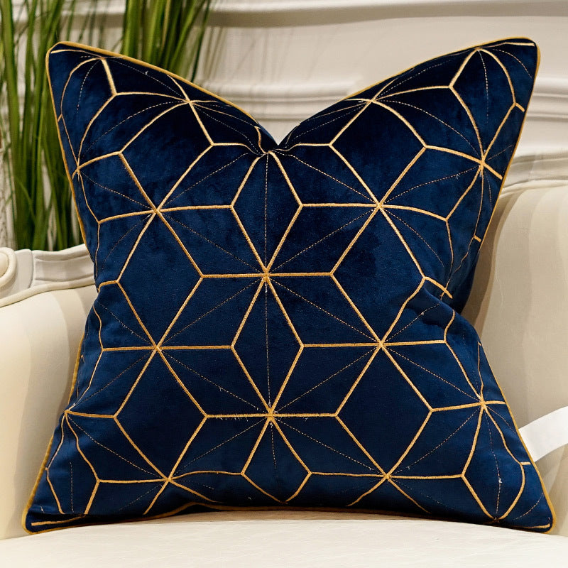 Coussin décoratif brodé pour canapé de luxe léger et moderne