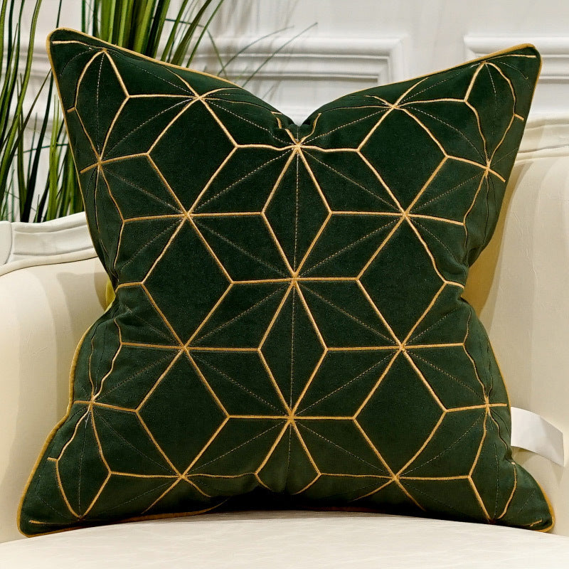 Coussin décoratif brodé pour canapé de luxe léger et moderne