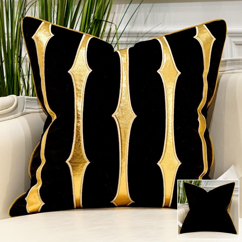 Coussin décoratif brodé pour canapé de luxe léger et moderne