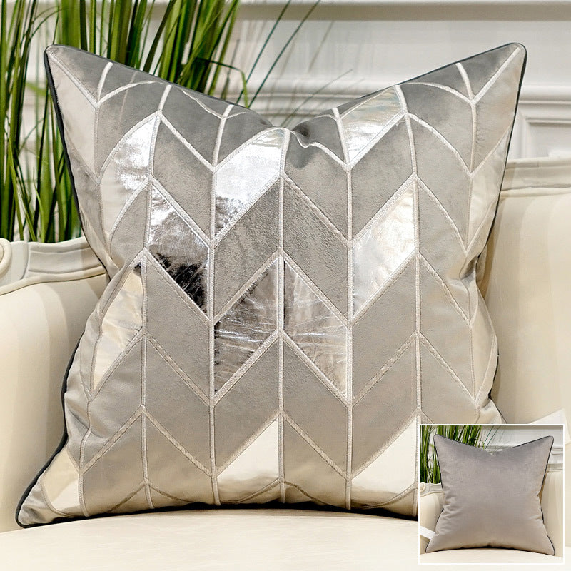 Coussin décoratif brodé pour canapé de luxe léger et moderne