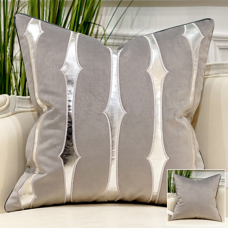 Coussin décoratif brodé pour canapé de luxe léger et moderne