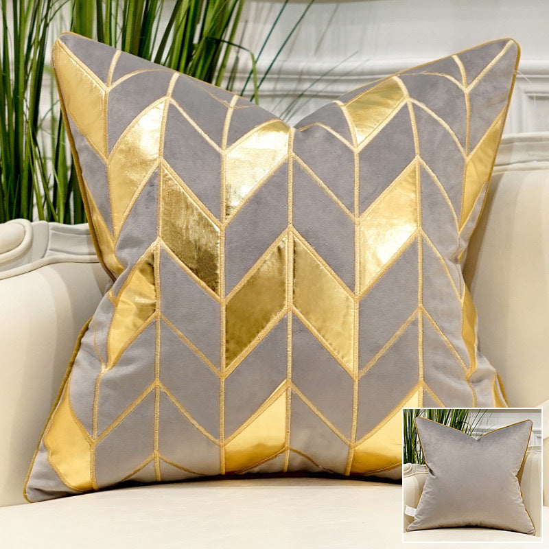 Coussin décoratif brodé pour canapé de luxe léger et moderne