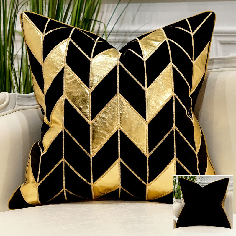 Coussin décoratif brodé pour canapé de luxe léger et moderne