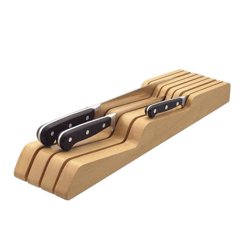 Porte-couteaux horizontal en bois, support de rangement et de tri pour couteaux