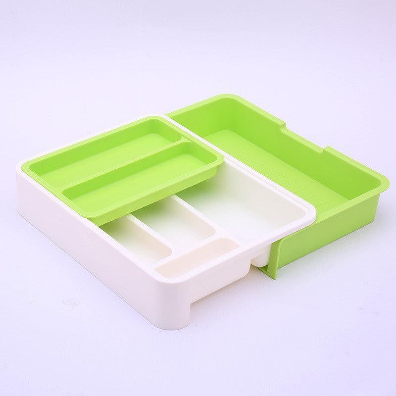 Organisateur de Couverts Séparable Rangement Tiroir Boîte de Rangement Couteau Fourchette Baguettes Cuillère Égouttoir de Cuisine