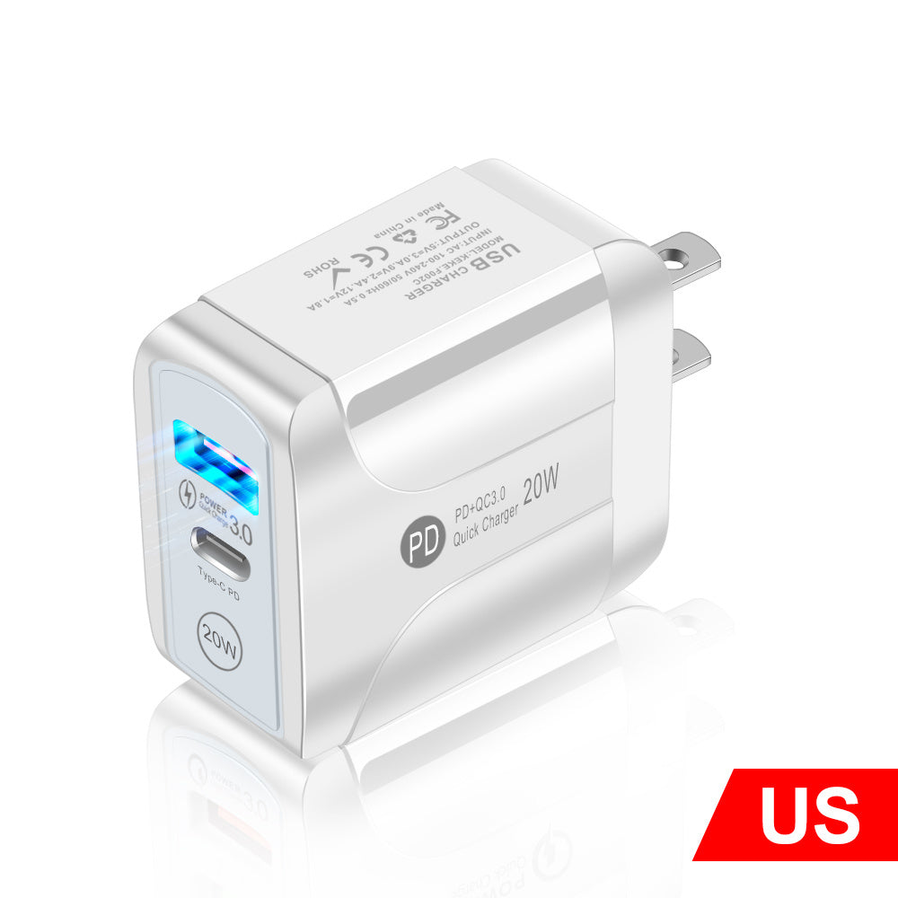 Chargeur de voyage rapide standard européen, américain et britannique