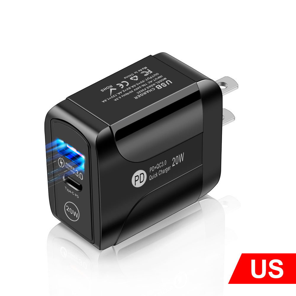 Chargeur de voyage rapide standard européen, américain et britannique