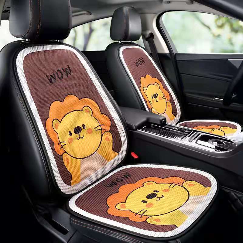 Car Seat Four Seasons Universal Summer Cool Cushion Seat Cushion Cute Seat Cushion Fabric Seat Cover Girl Three-Piece Suit