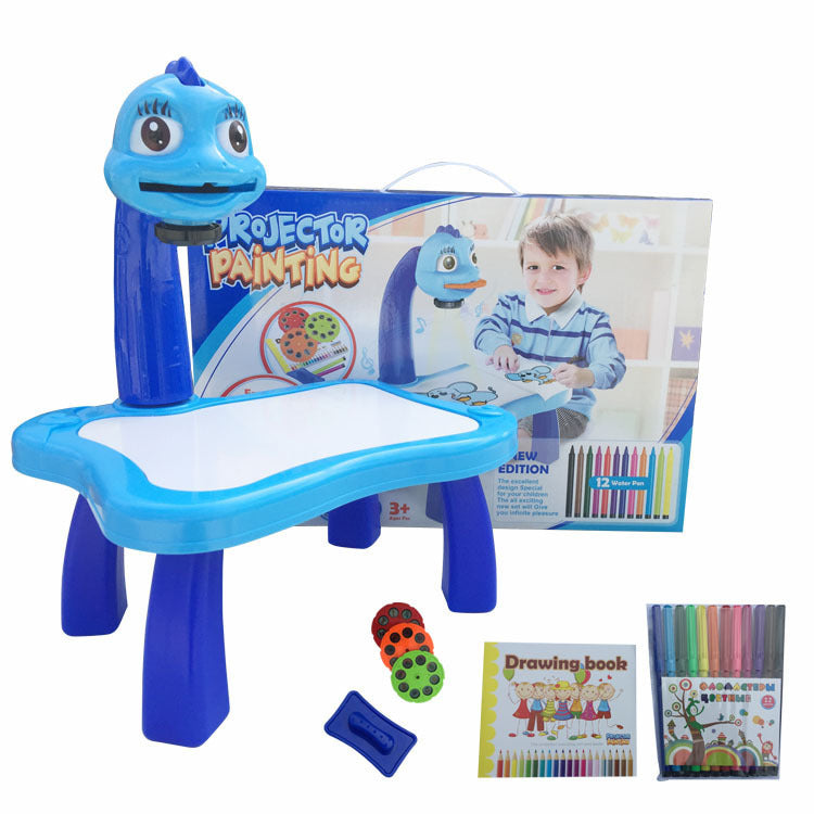 Jouet de table de dessin artistique projecteur LED, tableau de peinture pour enfants, bureau d'arts et d'artisanat, jouets éducatifs et cadeaux d'apprentissage par projection