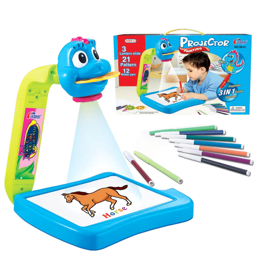 Jouet de table de dessin artistique projecteur LED, tableau de peinture pour enfants, bureau d'arts et d'artisanat, jouets éducatifs et cadeaux d'apprentissage par projection
