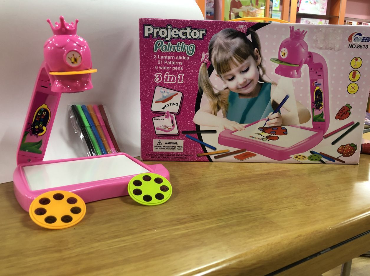 Jouet de table de dessin artistique projecteur LED, tableau de peinture pour enfants, bureau d'arts et d'artisanat, jouets éducatifs et cadeaux d'apprentissage par projection
