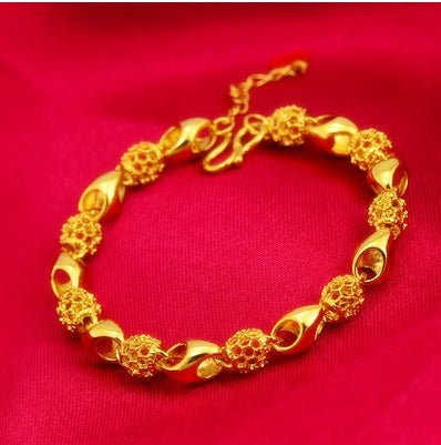 Bijoux en or sable Dragon et Phoenix Collier Boucles d'oreilles Bague Bracelet Parure de mariage quatre pièces Cadeau de Saint-Valentin
