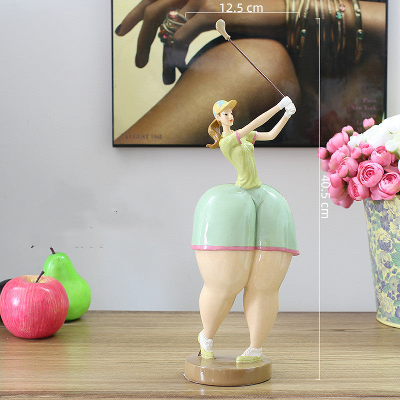 Nouvelle Figurine Grosse Femme Ornement Décorations Maison Sculpture Statue Fille