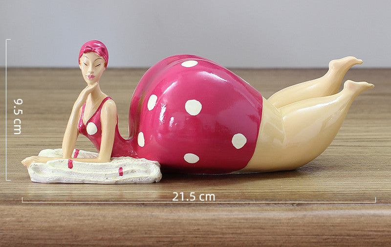 Nouvelle Figurine Grosse Femme Ornement Décorations Maison Sculpture Statue Fille
