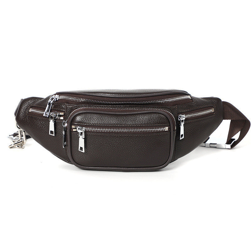Unisex Crossbody Chest Bag Female Leather