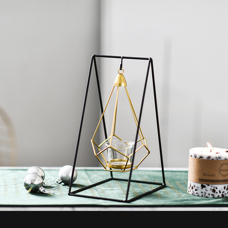 European Style Hanging Candle Holder Simple Home Wine Cabinet Decoration Ideas