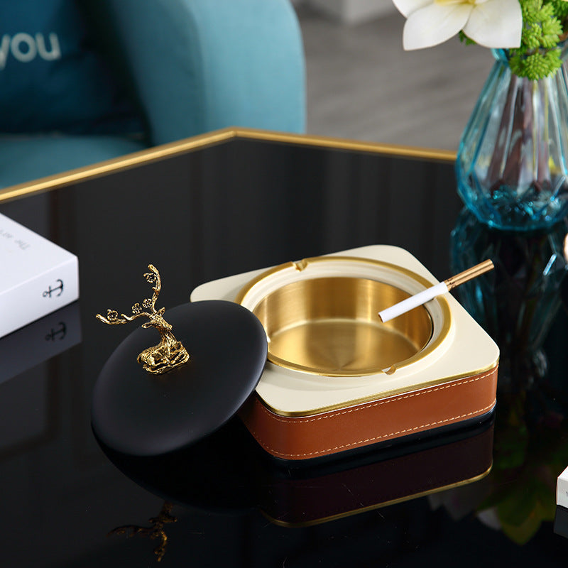 Ashtray With Lid Anti-fly Ash Ashtray Ornament Pendulum