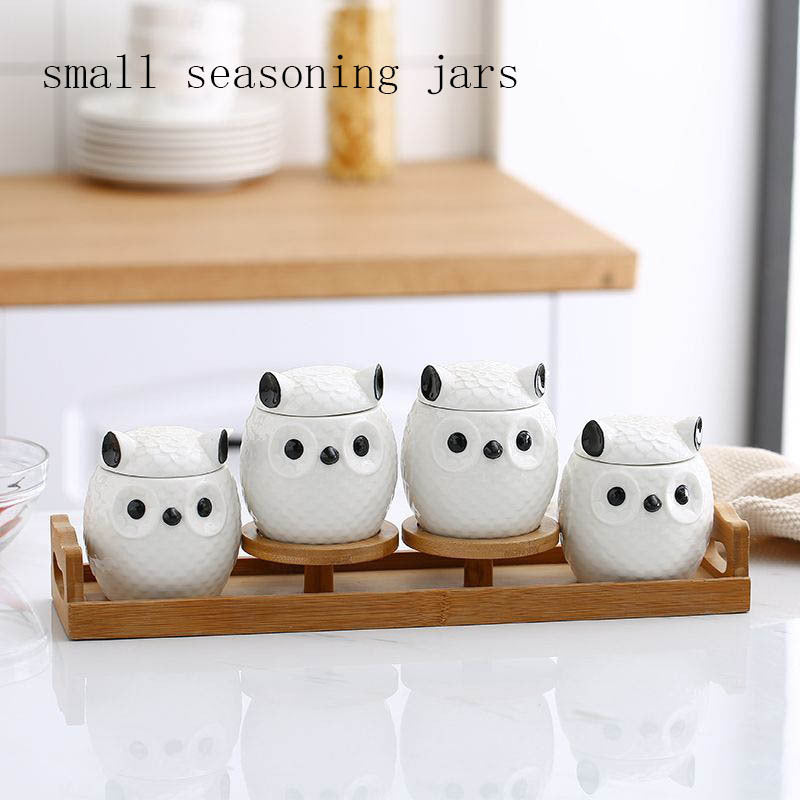 Household Ceramic Kitchen Spice Box Set
