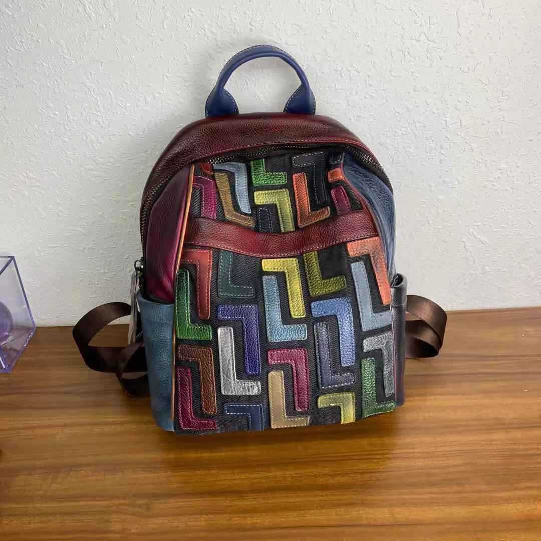 Personality, Color, Leather, Fashion, Classic, Versatile, Large Capacity