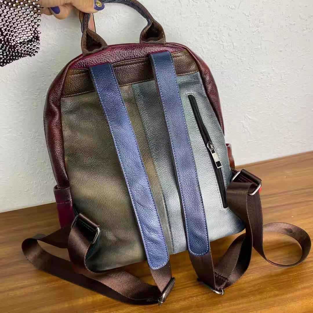Personality, Color, Leather, Fashion, Classic, Versatile, Large Capacity