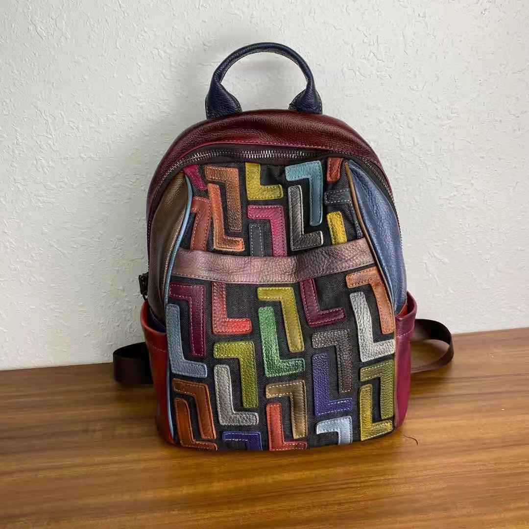 Personality, Color, Leather, Fashion, Classic, Versatile, Large Capacity
