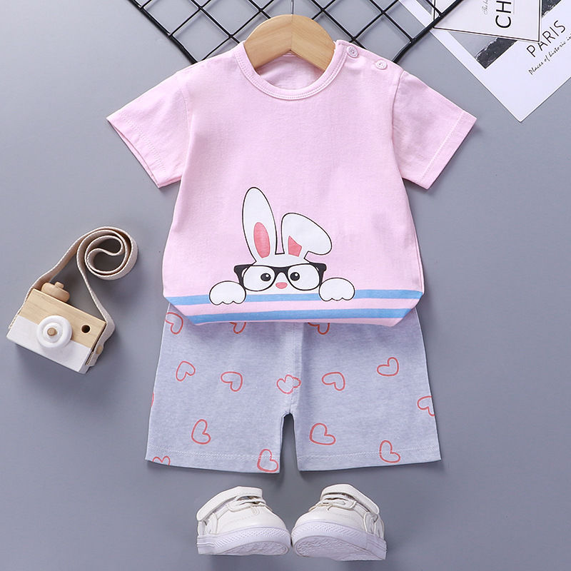 Combinaison à manches courtes pour enfants en coton, vêtements d'été pour bébés