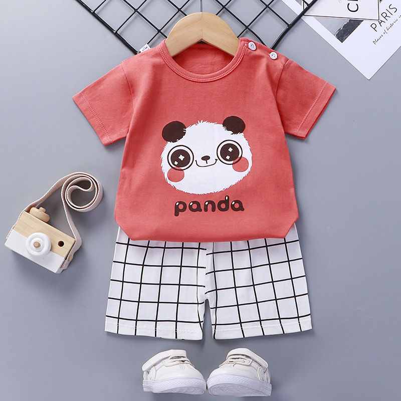 Combinaison à manches courtes pour enfants en coton, vêtements d'été pour bébés