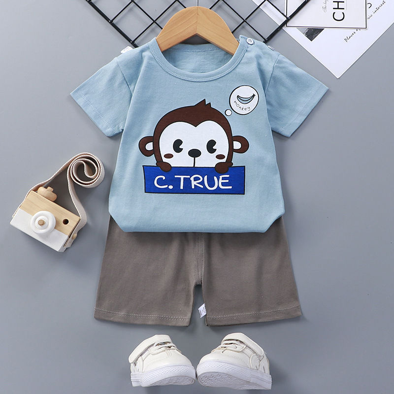 Combinaison à manches courtes pour enfants en coton, vêtements d'été pour bébés