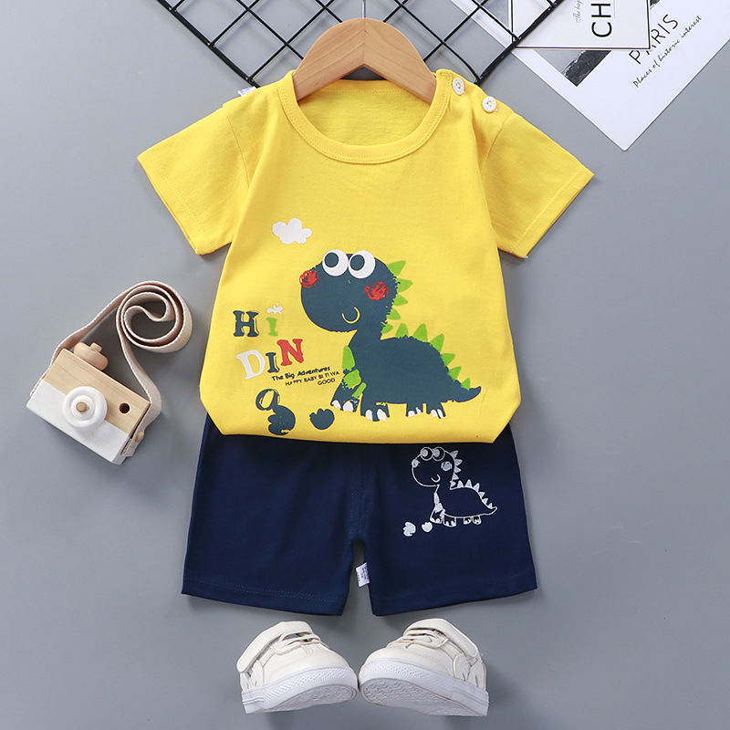 Combinaison à manches courtes pour enfants en coton, vêtements d'été pour bébés