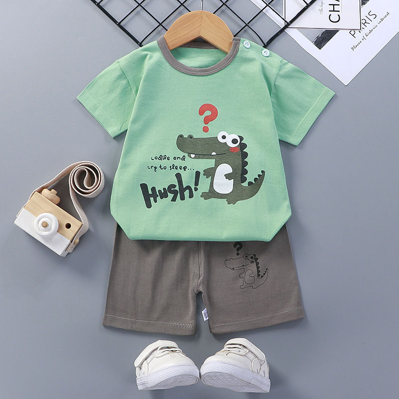 Combinaison à manches courtes pour enfants en coton, vêtements d'été pour bébés