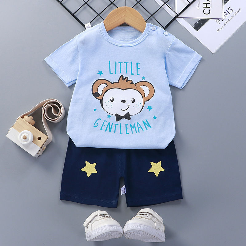 Combinaison à manches courtes pour enfants en coton, vêtements d'été pour bébés