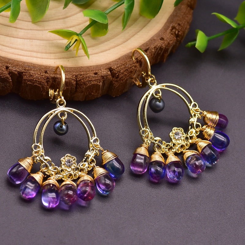 Natural Freshwater Pearl Earrings Baroque Pearl Earrings
