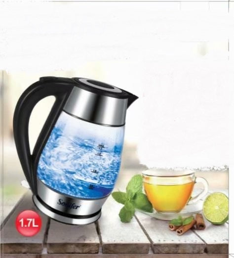 Accompanying Cup Transparent Blue Glass Kettle