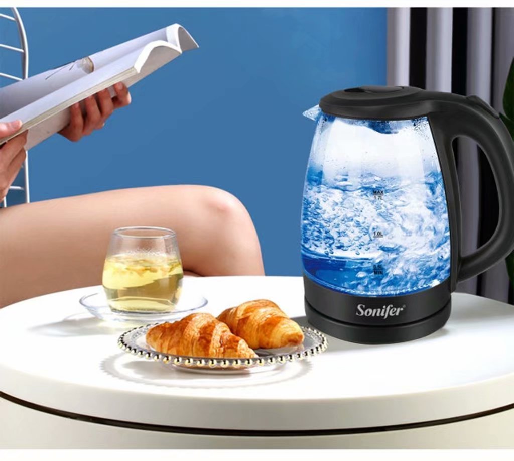 Accompanying Cup Transparent Blue Glass Kettle