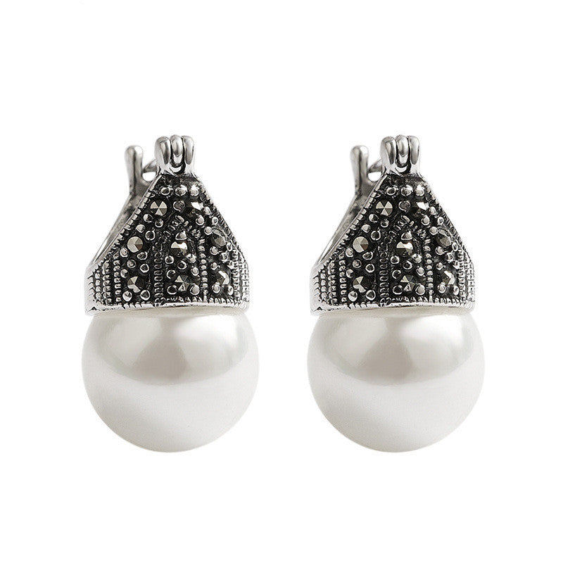 Lotus Fun Real 925 Sterling Silver Natural Mother Of Pearl Earrings Fine Jewelry Vintage Fashion Drop Earrings For Women Brincos