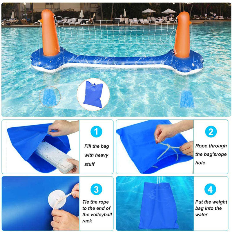 Support de volley-ball aquatique gonflable, jouet aquatique pour adultes