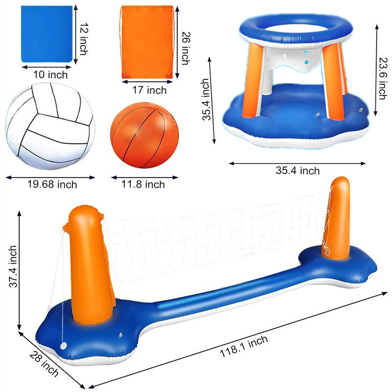 Support de volley-ball aquatique gonflable, jouet aquatique pour adultes